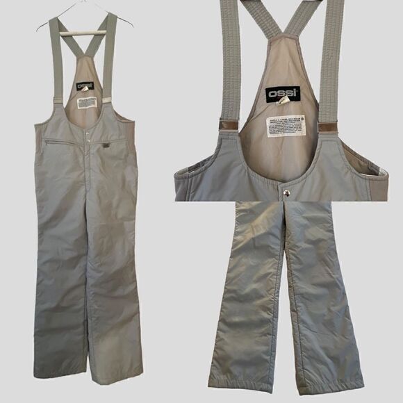 Vintage Ossi Skiwear Snow Bib Overalls Men Size L - Picture 1 of 10
